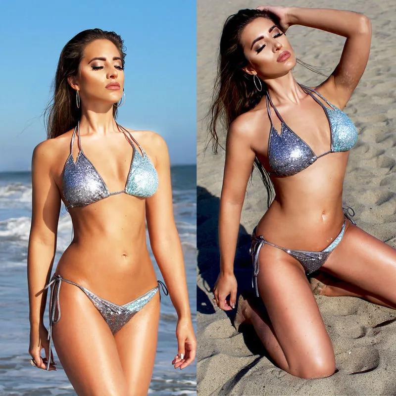 Женское бикини 2017 Бразильское бандажный купальник Мягкий комплект пуш ап