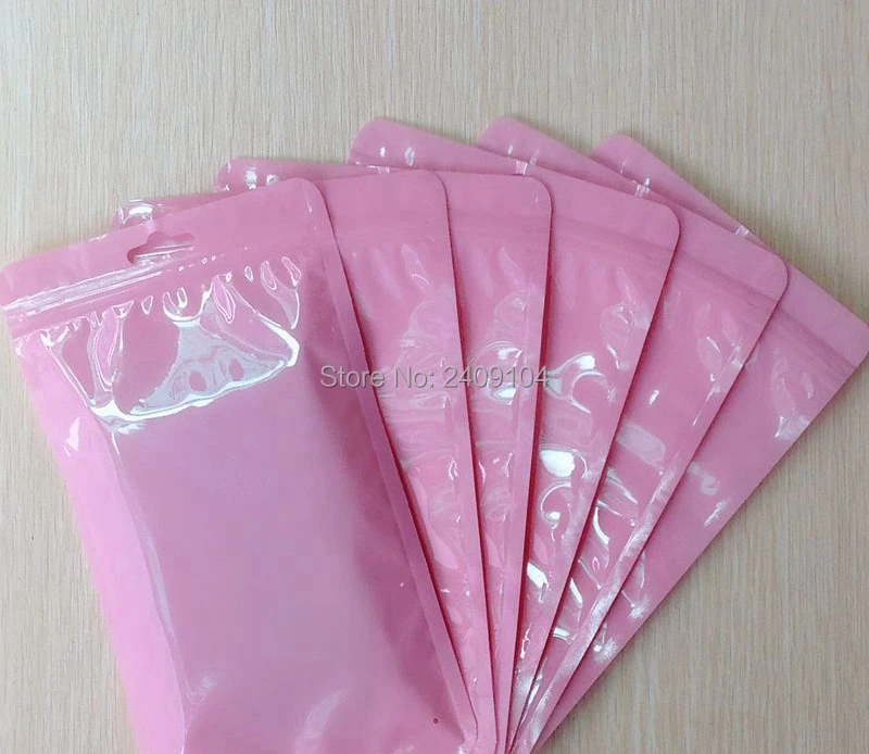 Пластиковые полиэтиленовые пакеты на застежке-молнии 5000 шт./лот 12*21 5 см розовая