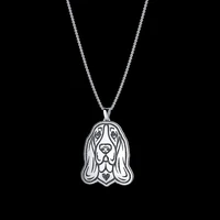 daisies 10pcs vintage basset hound pendant necklace chain bijoux boho dog choker statement neckalces for women men jewelry