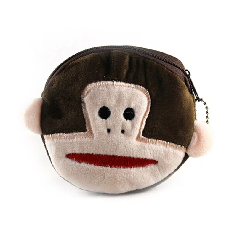 Детские кошельки на молнии с мультяшным аниме милые детские плюшевые обезьянкой
