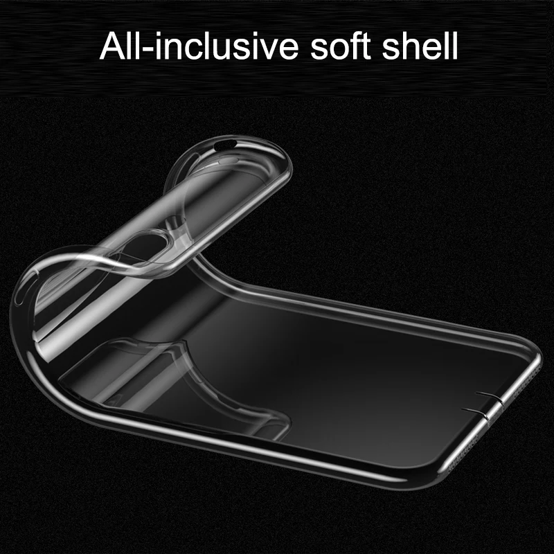 50 шт. Прозрачный чехол для iPhone 5 6s 7 8 Plus защитный X XS MAX XR 5s 6 TPU Мягкий силиконовый SE