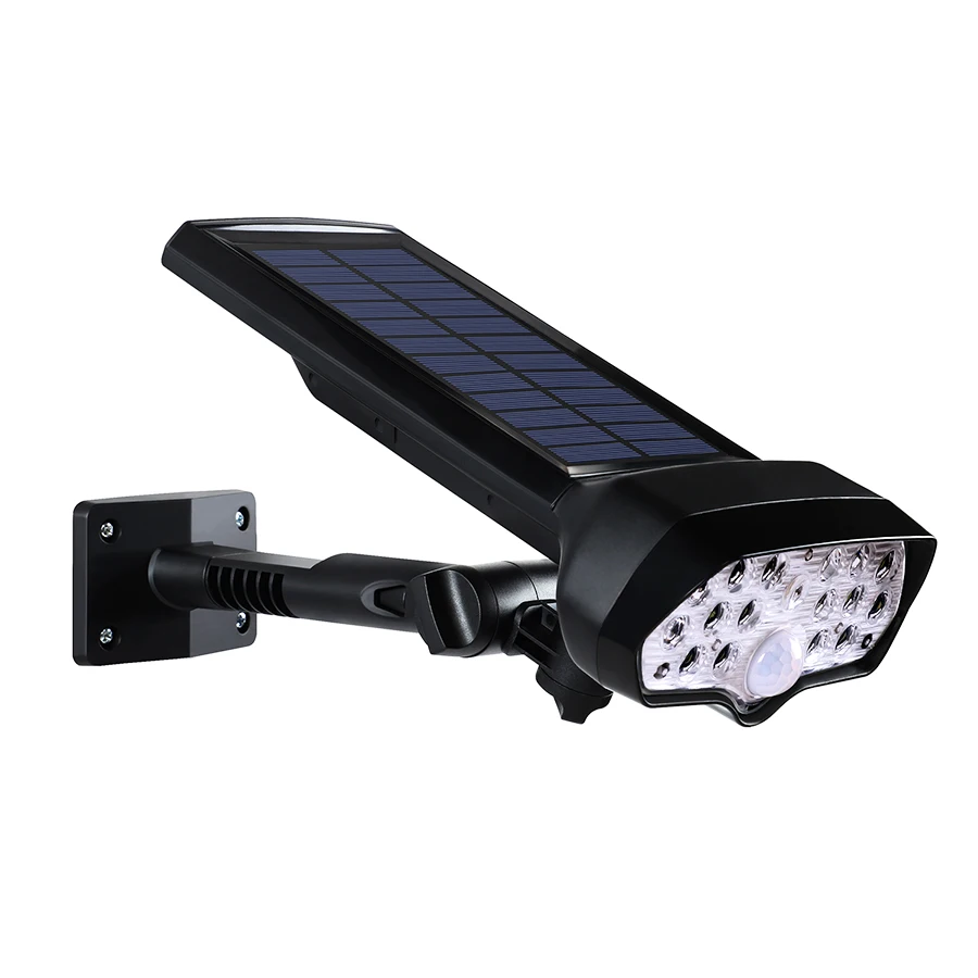 Solar Lamps 17 светодиодный солнечный светильник с акулой, датчик движения PIR, Солнечная лампа, водонепроницаемый регулируемый настенный светильник на солнечной батарее для улицы, сада, домашнего пути - Испускаемый цвет: Solar Lamps