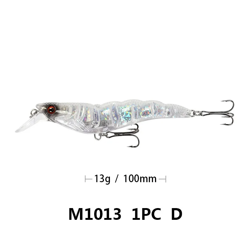 New Simulation Shrimp Fishing Lure 10cm 13g Hard Bait 3D Eyes Crankbait Wobblers Carp Fishing Peaca Bass Fishing Tackle - Цвет: D