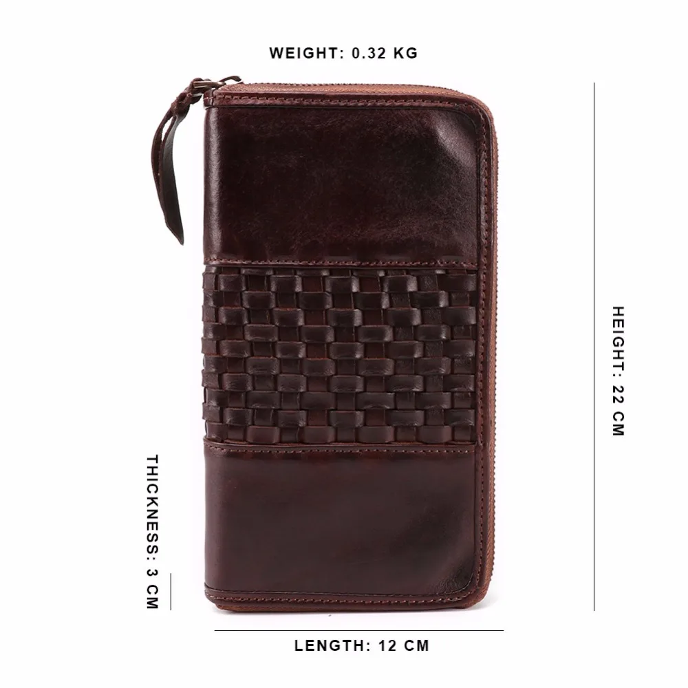 Men Wallet Luxury Genuine Leather Long Clutch Large Purse Phone Bag Carteira Masculina Super | Багаж и сумки