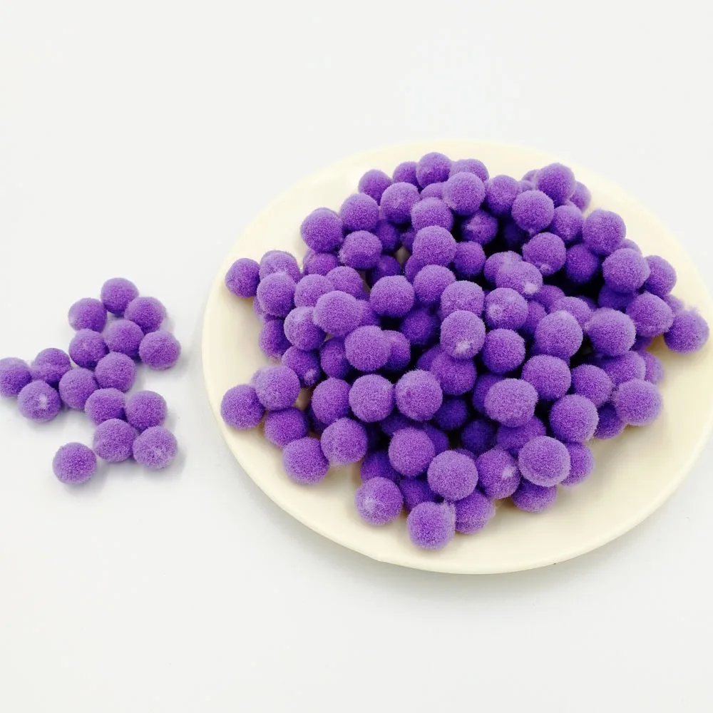 4 100 шт. 10/15/20/25 мм Мини пышная Нижняя Pom Poms помпонами ручной работы для детей игрушки свадебный Декор DIY товары для шитья и рукоделия - Цвет: 4