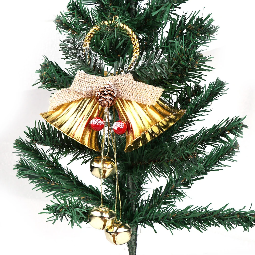 25 см Красное золото колокольчики рождественские украшения висячая Подарочная коробка веселая