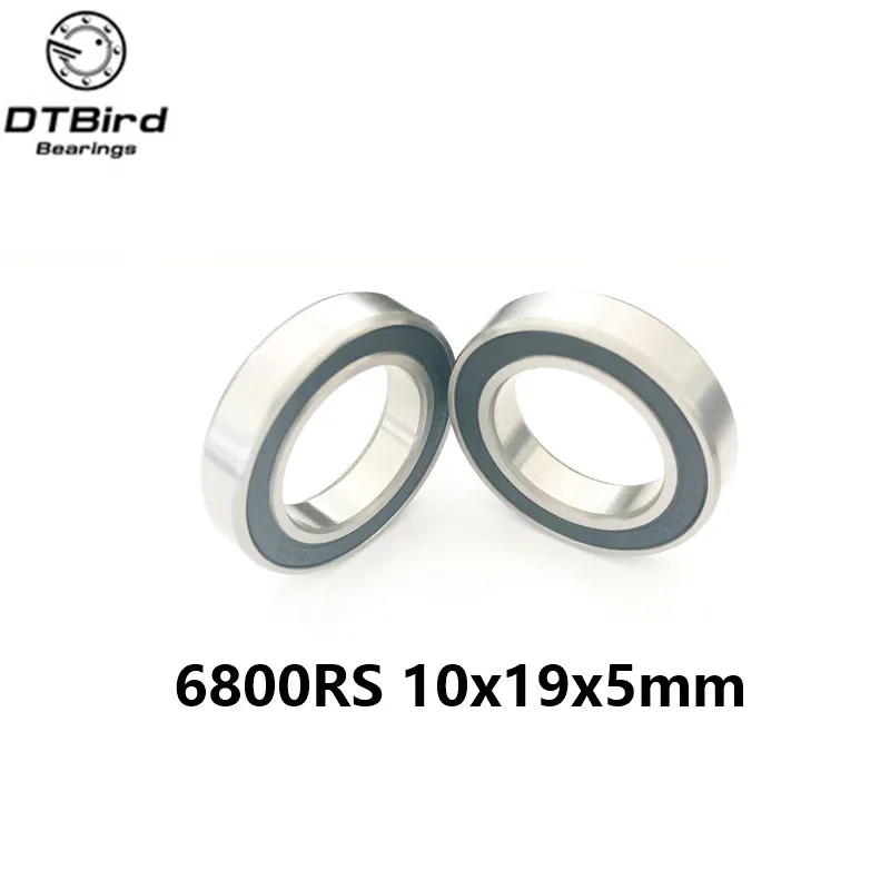 

10Pcs/lot 6800-2RS 6800rs 6800 rs Deep Groove Ball Bearings 10x19x5mm High Quality