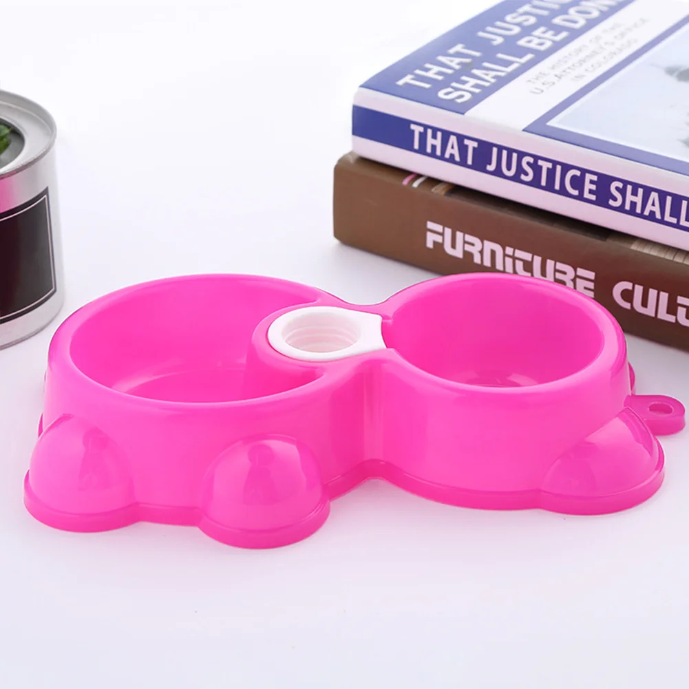 Pet воды чаша кормушка для пищи щенок собака кошка котенок блюдо медведь двойной