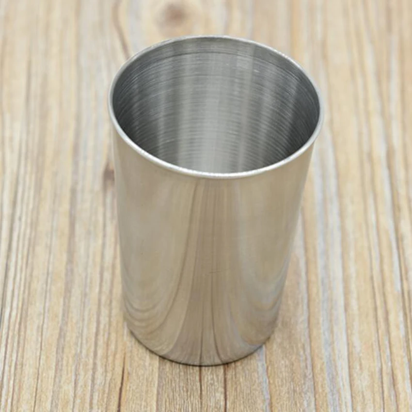 1pc 300ml Drinking Glass Stainless Steel Shot Glasses Cups Wine Beer Whiskey Mugs Outdoor Travel Cup | Дом и сад