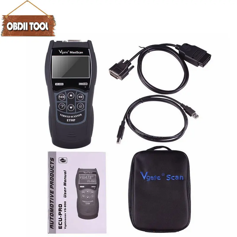 OBD2 сканер Maxiscan Vgate VS890 OBD код неисправности двигателя считыватель-анализатор ODB2 EOBD JOBD автомобильный диагностический сканер VS-890