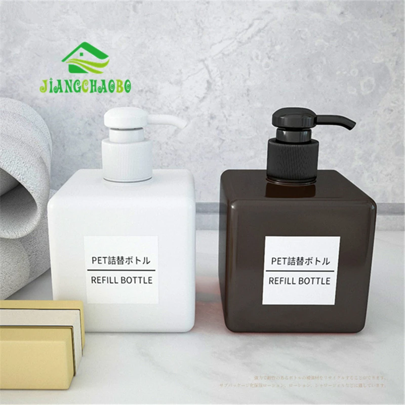 Jiangchangbo 250 мл Квадратная бутылка для лосьона шампуня дезинфицирующая рук