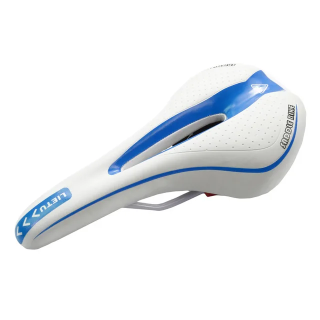 White Blue WEST BIKING, велосипедное седло, силиконовое, нескользящее, для горного велосипеда, подушка на заднее сиденье, силикагель, спортивное, Asiento, Bicicleta, велосипедное седло - Цвет: White Blue