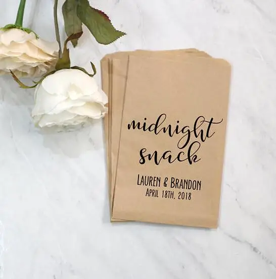 Персонализированная полуночная закуска Свадебный попкорн конфеты буфет пончик
