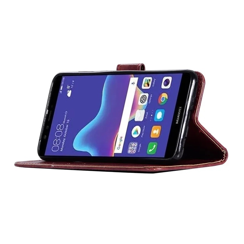 Чехол для Huawei Y9 2018 чехол флип кошелек задняя крышка из искусственной кожи