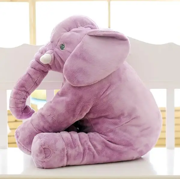 purple 1 шт. 40/60 см Модная одежда для детей, Детская мода животных Слон Стиль куклы Мягкие плюшевые подушки детские игрушки Детская комната кровать подушка для сна - Цвет: purple