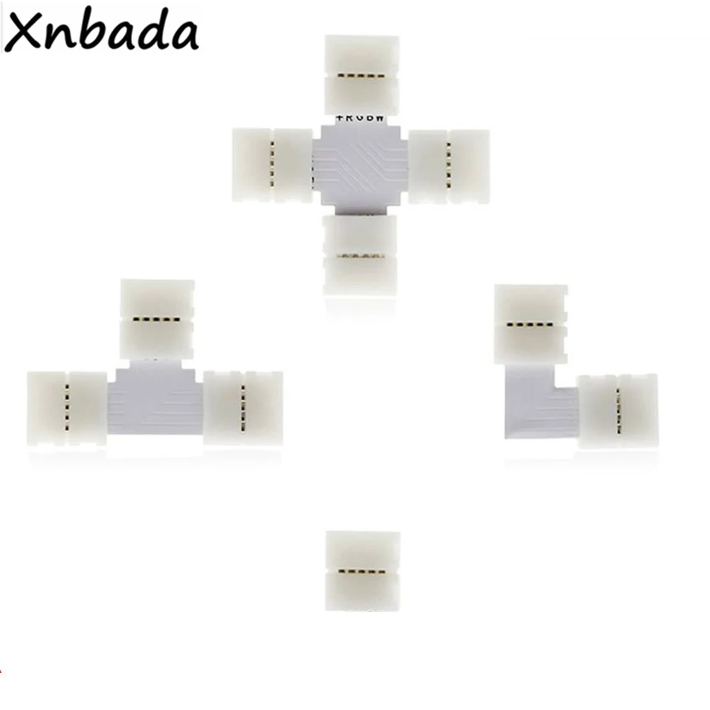 5 шт. пайка светодиодный разъем 2PIN 3PIN 4PIN 5PIN L/T/X угловой разъем для 10 мм RGB RGBW RGBWW светодиодный светильник