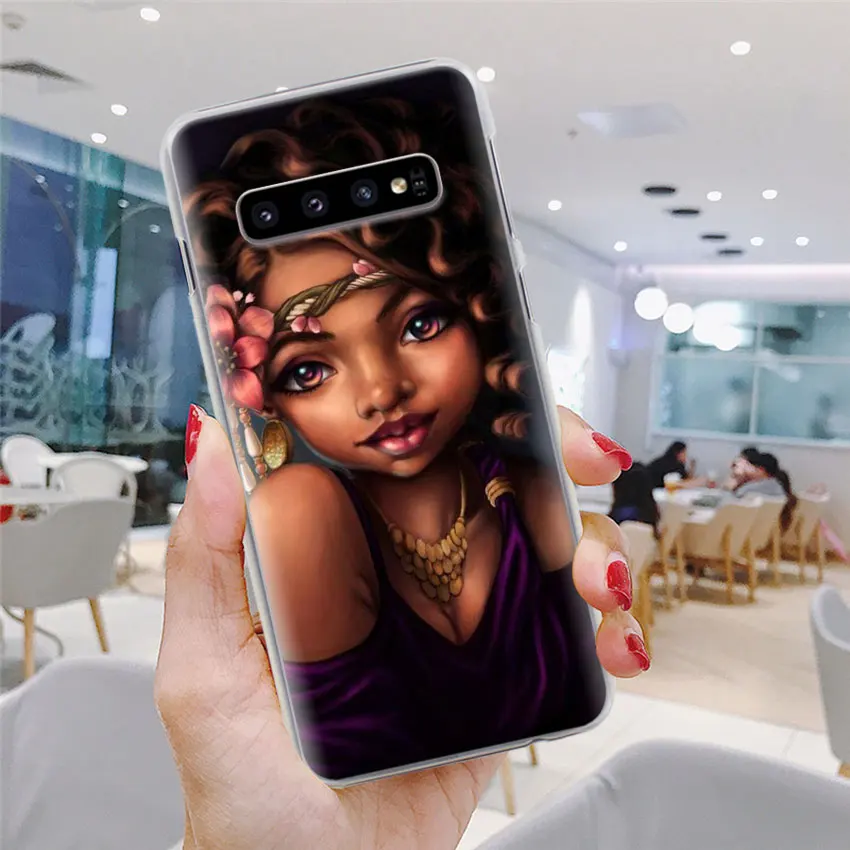 Красивый афро-Девичий чехол для телефона для samsung Galaxy S10e S10 Plus S7 S8 S9 Plus Note 8 9 10 Plus Note 10 S10 5G жесткий чехол