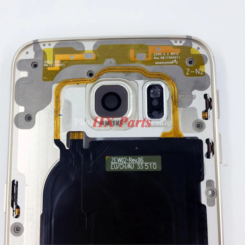Для Samsung Galaxy S6 Edge G925 G925F серебро/золото/черный средняя рамка Корпус шасси пластина сменная рамка запасные Запчасти