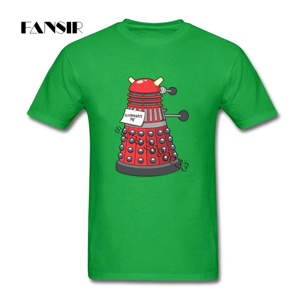 Exterminate Me Doctor Who Dalek Short Sleeved T Shirt Adult Leisure Tee Cotton Crew Neck Men's For Team | Мужская одежда