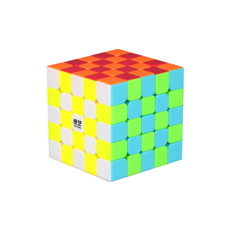 Qiyi Magic Cube 5x5x5 5x5 Профессиональный скоростной куб 62 мм наклейка/наклейка меньше белый/черный пазл красочные игрушки для детей и взрослых
