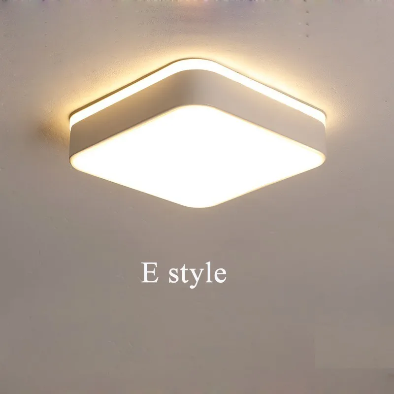E rectangle Дизайн, светодиодный потолочный светильник, коридор, художественная галерея, украшение, передняя Балконная лампа, крыльцо, белый, черный, Lamparas De Techo Plafondlamp - Цвет корпуса: E rectangle
