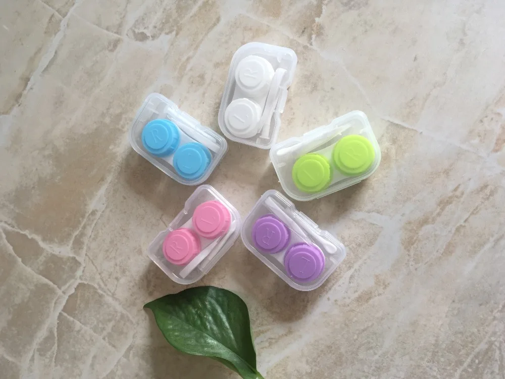 Прозрачный косметический чехол для контактных линз 1 шт. цветная коробка ухода за