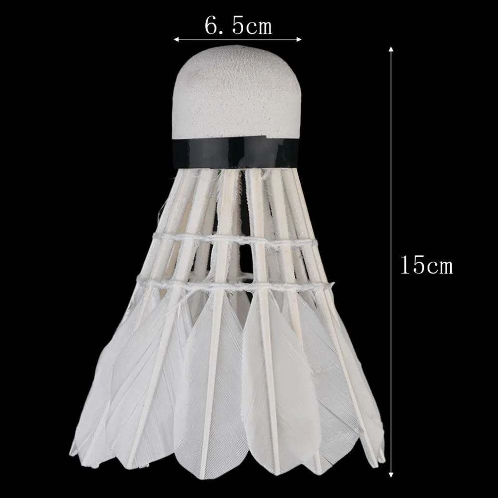 3 шт. тренировочные белые перья утки бадминтон Воланы Птички мяч для игры Спорт