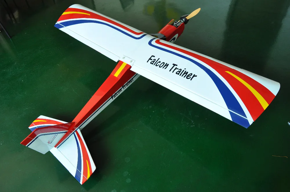 Falcon Trainer 20cc радиоуправляемого самолета на бензине Balsa деревянная модель для