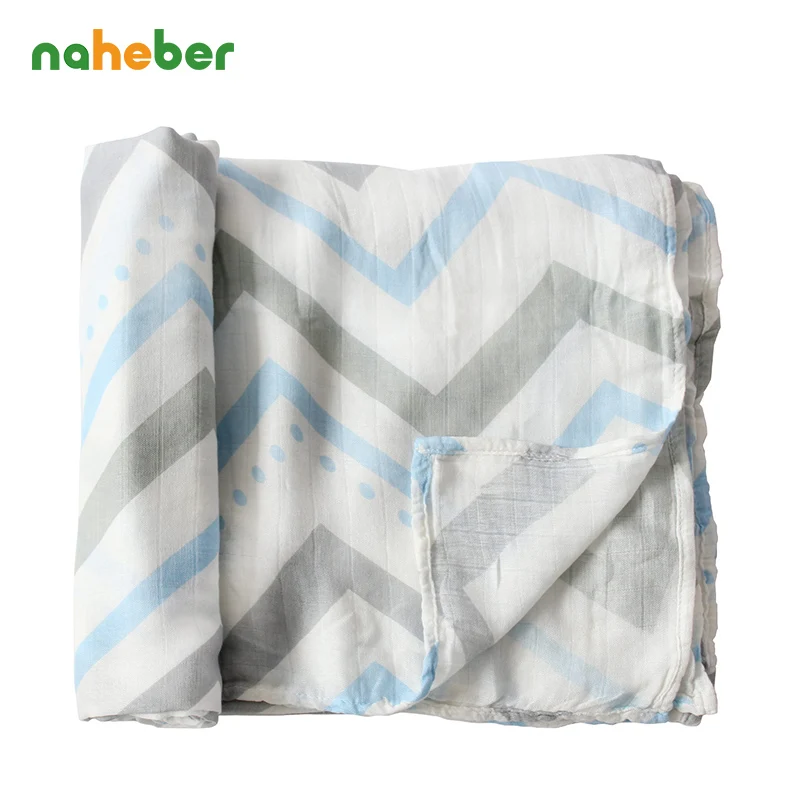 Двухслойные марлевые бамбуковые хлопковые муслиновые пеленки детские 120x120 см