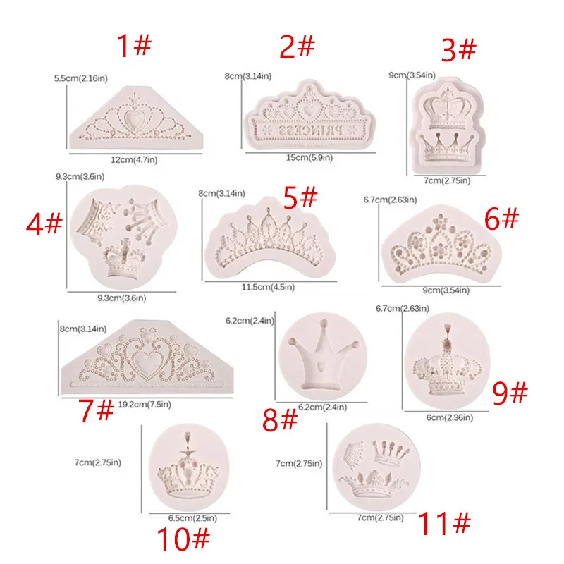 3D Корона свадебный торт Moule силиконовая форма De Silicona Para Fondant плесень украшения