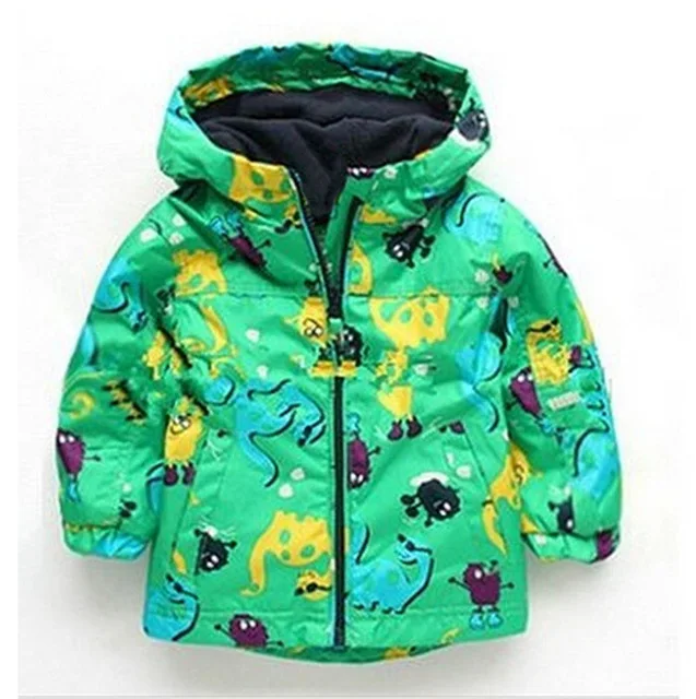 green dinosaur Ветровка для маленьких девочек; коллекция года; весенние куртки для девочек; плащ; детская верхняя одежда; куртка для девочек; детская одежда - Цвет: green dinosaur