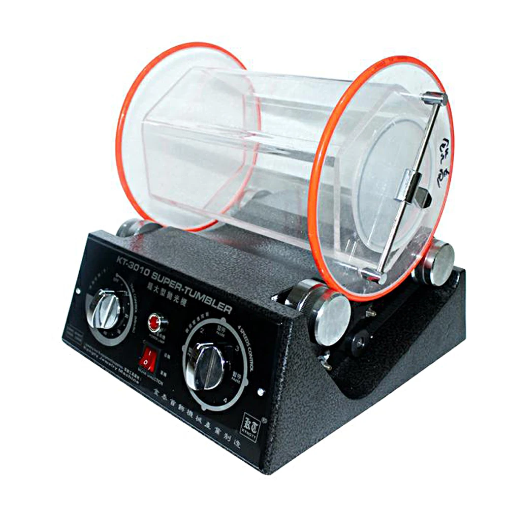 KT-3010 Large Vibratory Tumbler Barrel Rotary Machine Jewelry Burnishing For Gold Silver Necklace car polisher politriz | Украшения и
