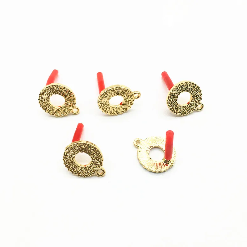 New arrival! 17X13mm 100pcs/lot zinc alloy ring-shape Stud earring/earrings accessories/Earring parts/hand Made for Jewelry DIY | Украшения