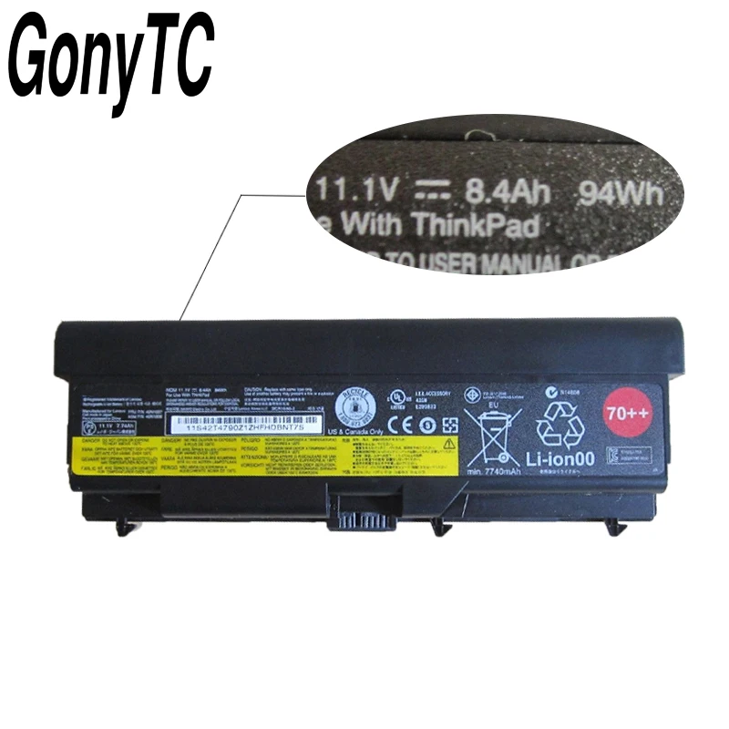 gonytc 11 1v 94wh 9cells original new laptop battery for lenovo thinkpad sl430 w530 45n1006 45n1007 t430 t530i t410 t420 free global shipping