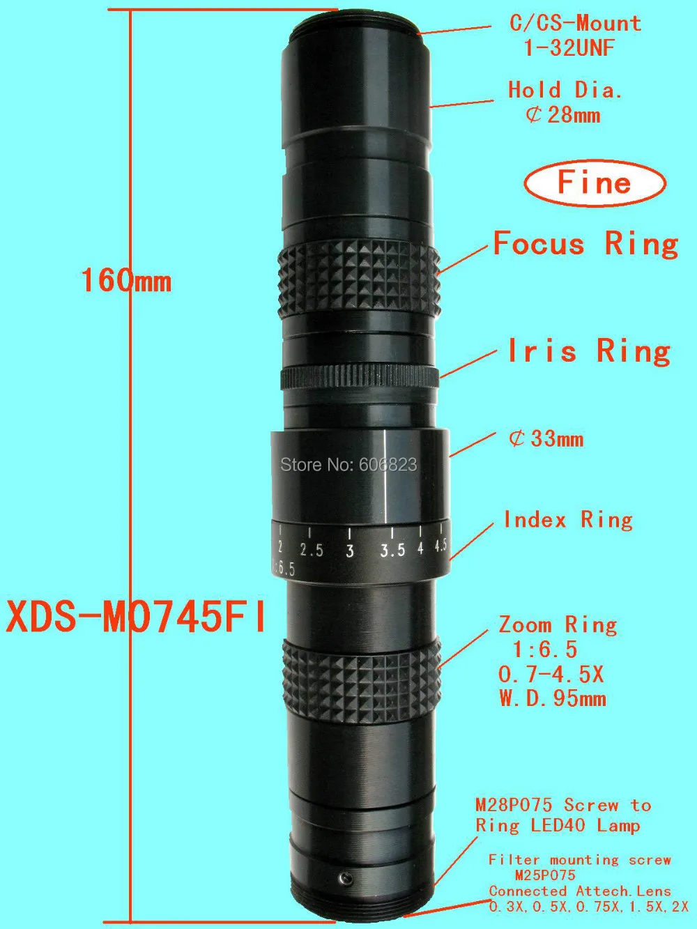 Новая машина видения линзы c-mount Мини Монокуляр микроскоп с подключением к ТВ