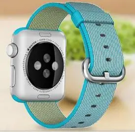 Новое поступление нейлоновый ремешок для apple watch, ремешок 42 мм, 38 мм, 40 мм 44 спортивный браслет и ткани, нейлоновый ремешок для наручных часов iwatch, версия 1/2/3/4 - Цвет ремешка: scuba blue