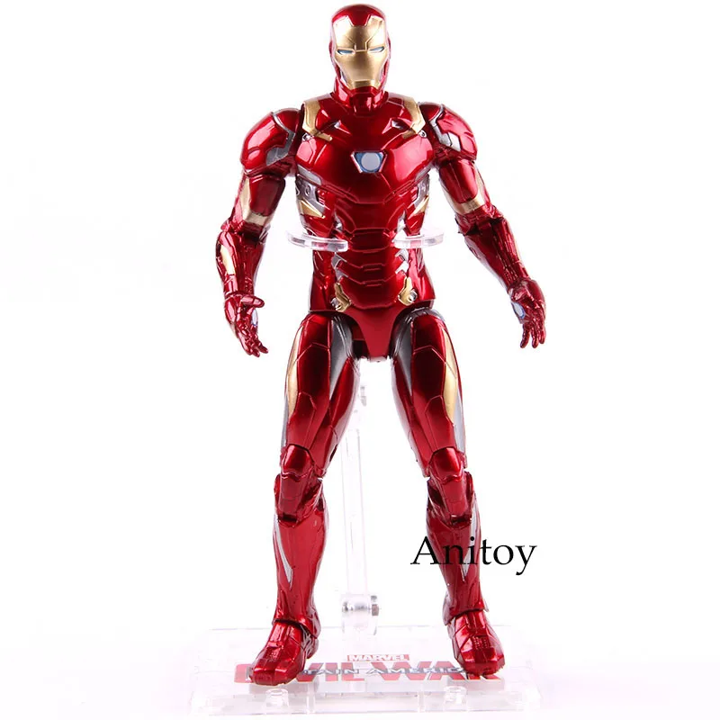 in bag Капитан Америка, фигурка железного человека, фигурки из ПВХ Marvel, фигура Мстителей, Коллекционная модель игрушки 17,5 см - Цвет: in bag