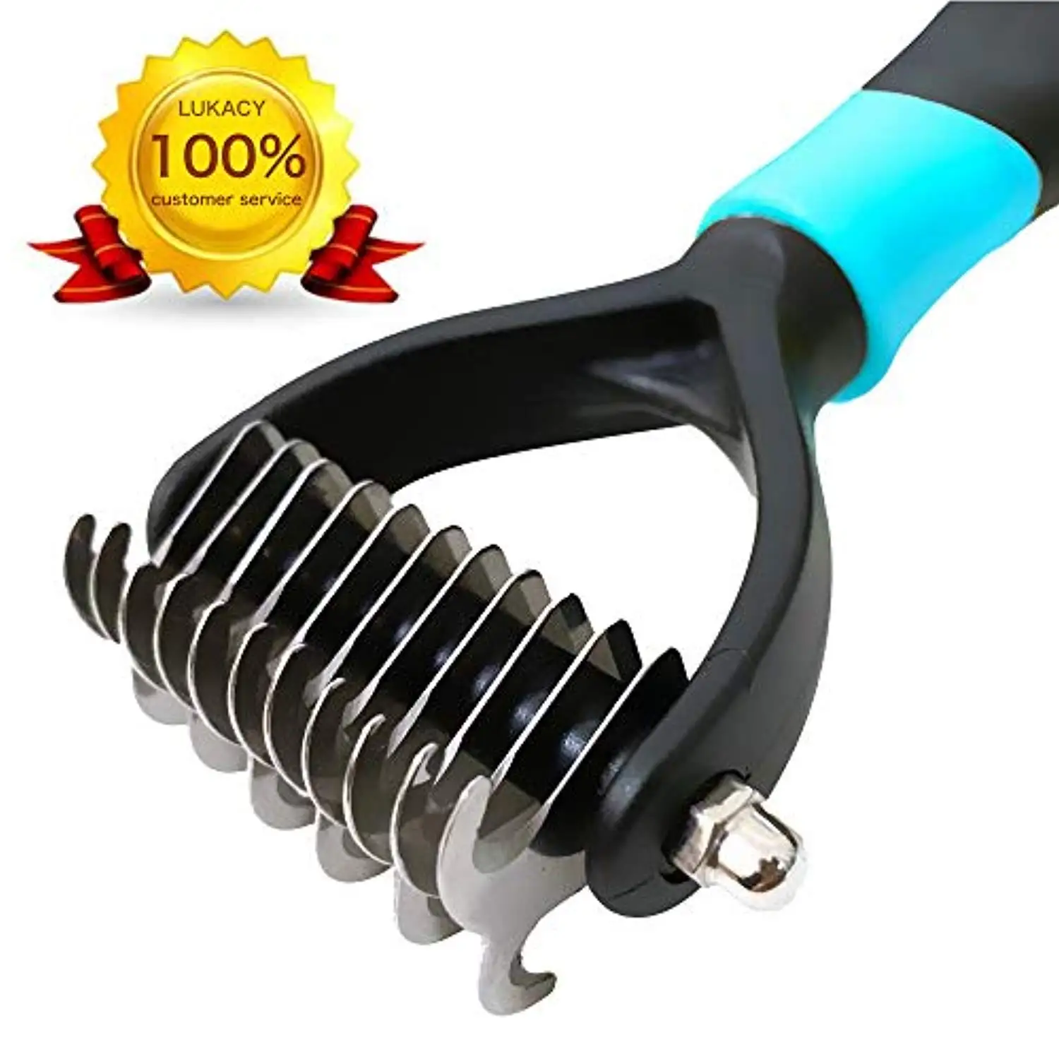 blue Dematting Расческа Щетка коврик для удаления собак подшерстка грабли инструмент для кошек маленькие длинные волосы пудели большие осыпающиеся инструменты для ухода за домашними животными - Цвет: blue