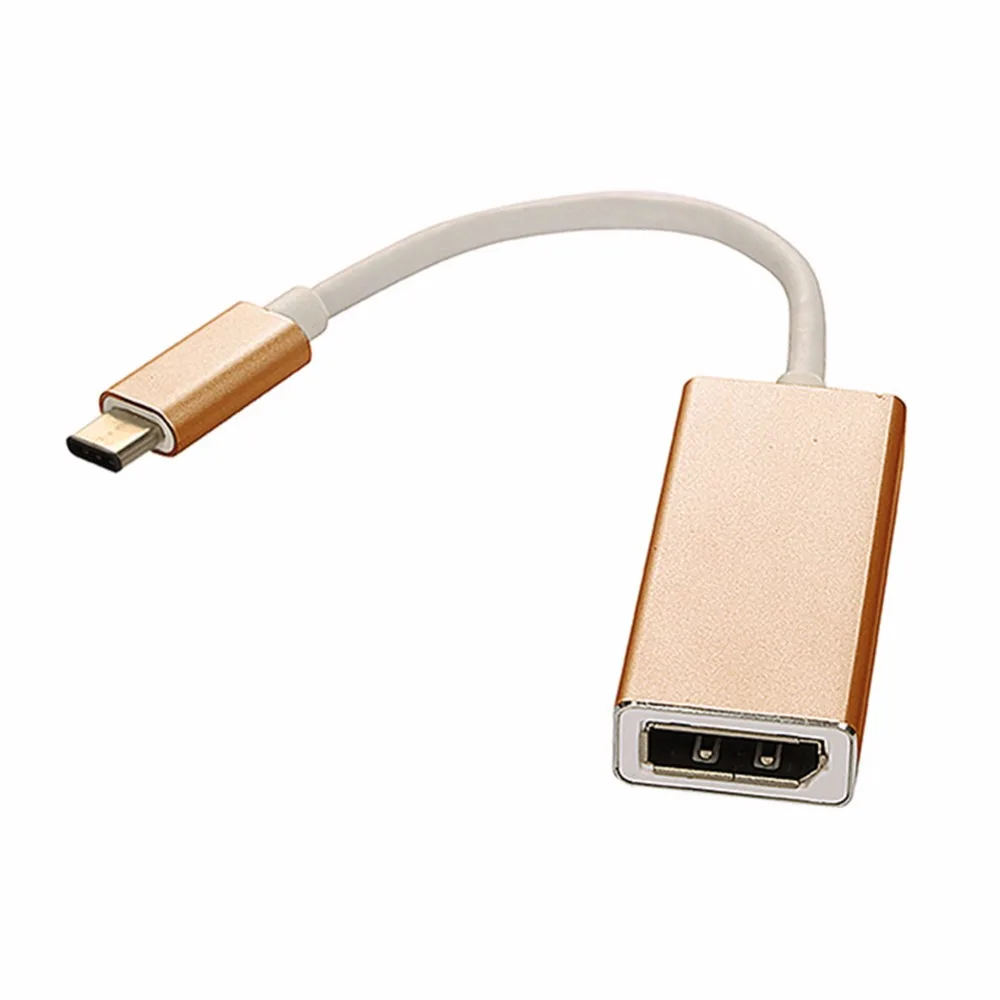Адаптер USB Type C для DisplayPort из алюминия с разъемом Male DP Female поддержка 4K UHD