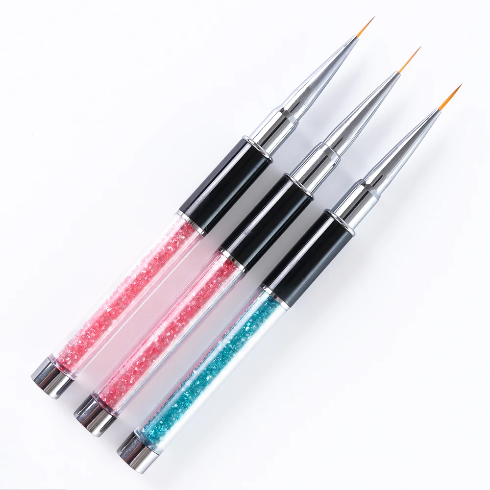 3 шт./компл. ногтей кисть для подводки ручка Стразы Ручка лак акриловые УФ гель с