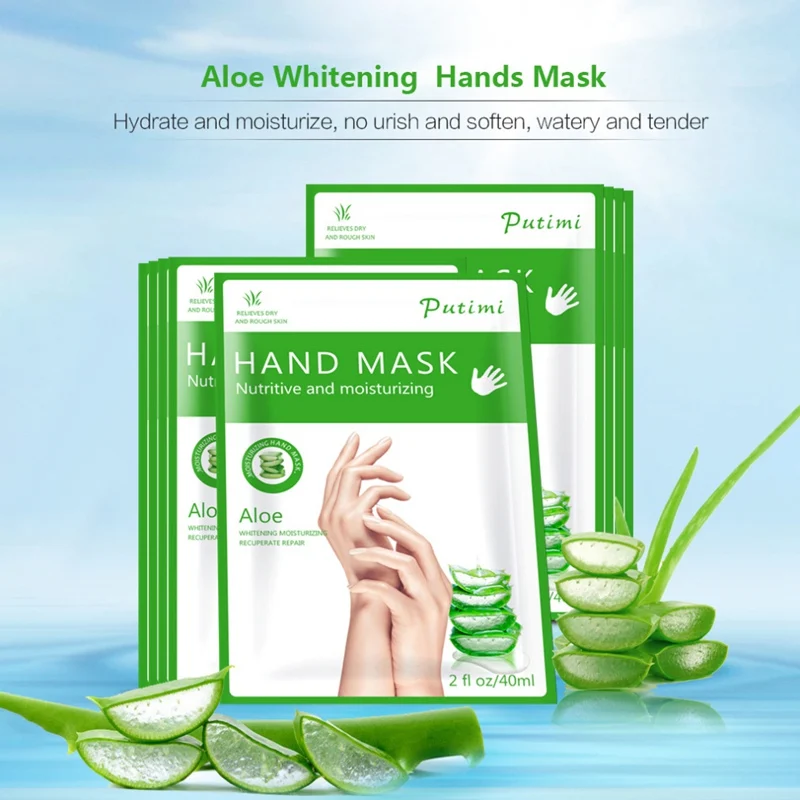 

Moisturizing Hand Masks Aloe Extract Smoothing Whitening Spa Hand Gloves Anti-Aging Gloves for Hand Mask