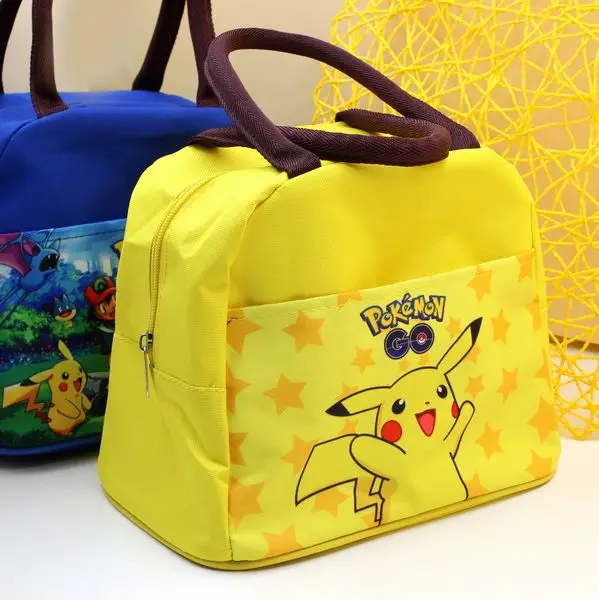 Девочки, мальчики, дети мультфильм Пикачу еда Ланч мешок Hnadbag коробка контейнер для хранения подарок 24x20x16cm