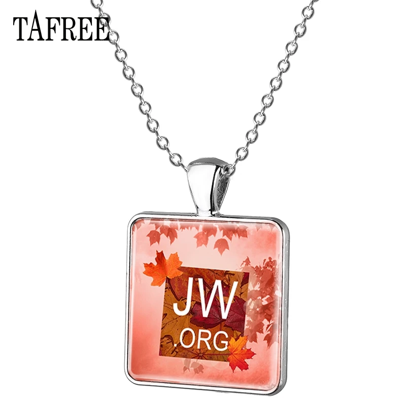 TAFREE JW. Новейшее ожерелье с кулоном Org Посеребренная цепочка ожерелья квадратной