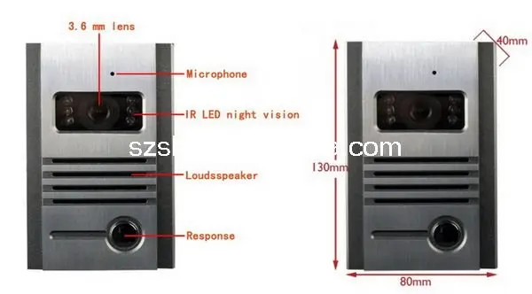 7 '' цвет проводная видео дверь телефон 2 к 1 с функцией съемки автоматически|door