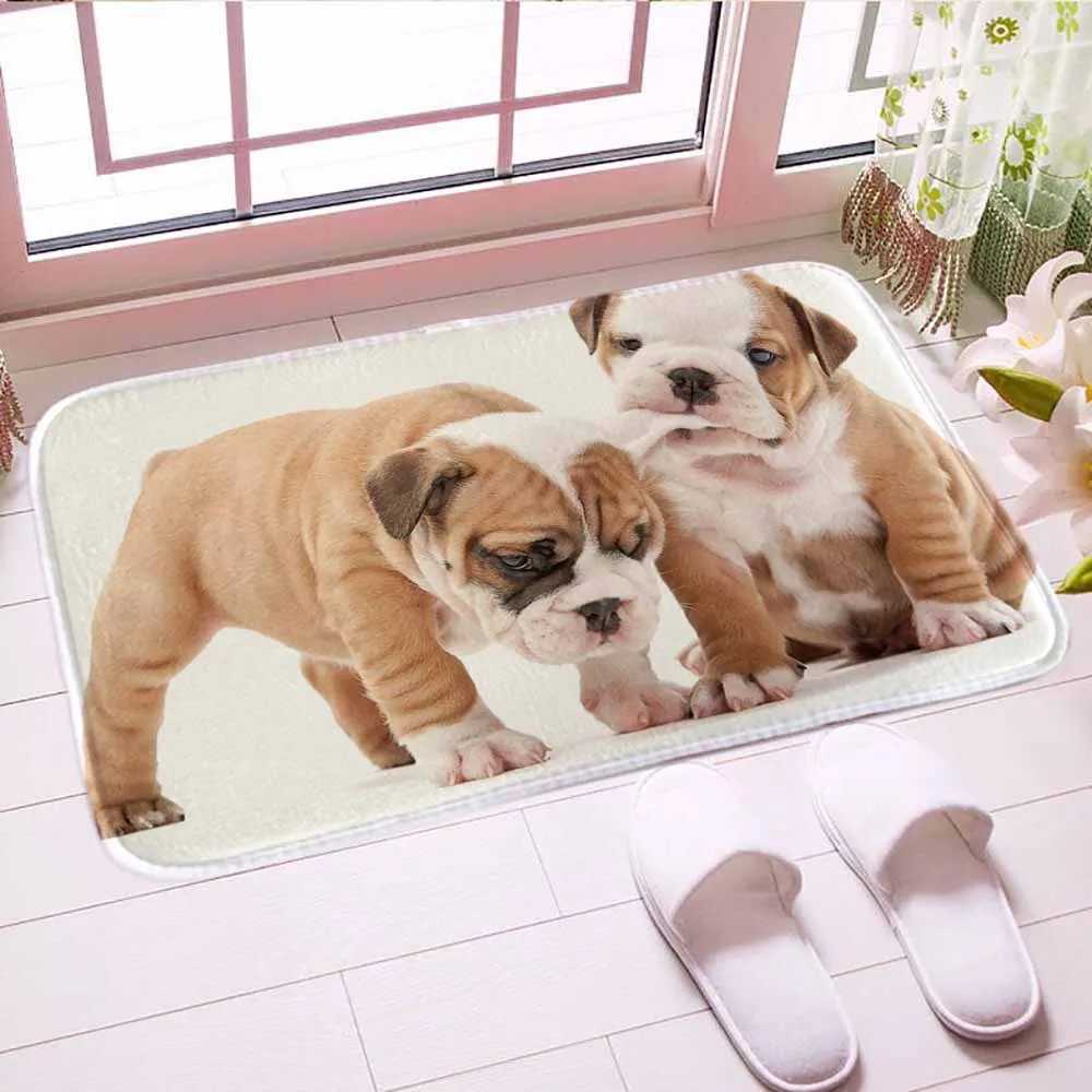 Забавный милый коврик для бульдога с цифровой печатью традиционный напольный