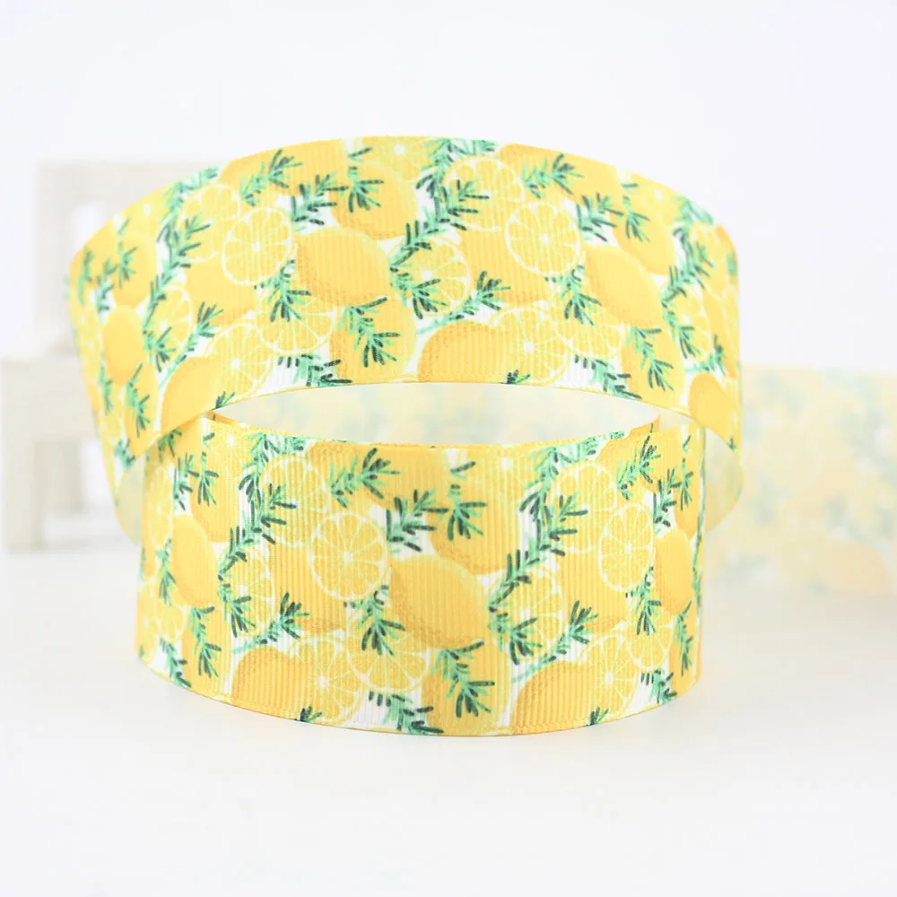 1 1/2 &quotс принтом фрукты grosgrain с декоративным цветочным рисунком и ленточной