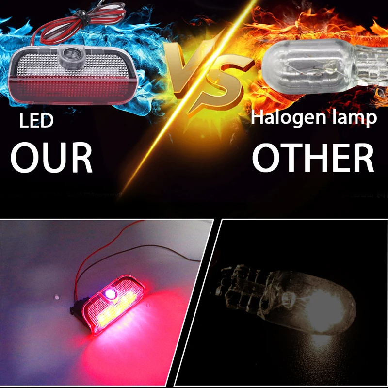 12V Красный Автомобильный бортовой светильник логотип затемненный Led дверь