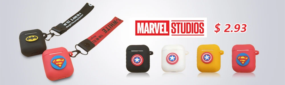 Силиконовый беспроводной чехол для наушников Marvel Super Hero, Bluetooth, защитный чехол для Airpods, аксессуары для Apple Airpods Char