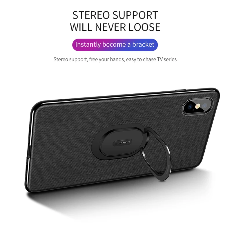 Для iphone Xs Max чехол люкс PU кожа Магнитная автомобиля кольцо держатель телефона Чехлы для iphone X XR 7 8 6 6s плюс Чехол