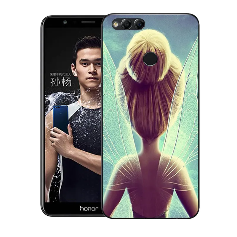 Силиконовые чехлы для Huawei Honor 7X чехол 5 93 дюйма 7 X задняя крышка телефона с принтом